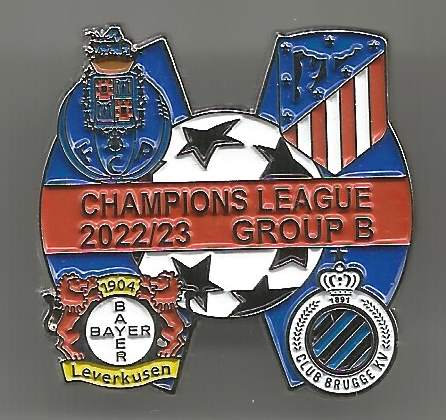 Badge Champions League 2022-23 Group B Bayer Leverkusen, Porto,